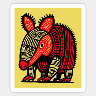Tribal Armadillo Sticker